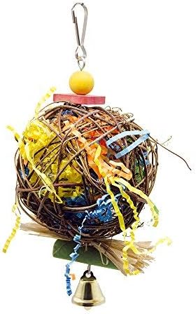 EBaokuup 2 Pack Bird Chewing Toys Foraging Shredder Parrot Cage Shredder Hanging Toy for Cockatiel Conure African Grey Amazon