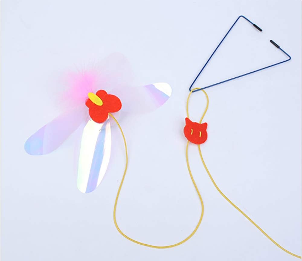 ISMARTEN Dragonfly Cat Toy - A-Door-Able Teaser & Exerciser for Cats & Kittens, Hanging from Door, Window, Cage