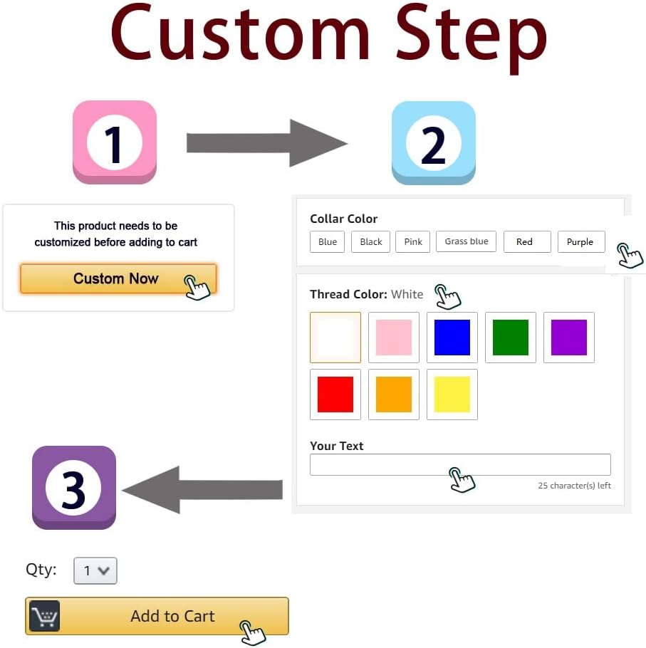 Personalized Nylon Cat Collar Breakaway with Bell - Custom Embroidered Text ID Collars with Pet Name and Phone Number