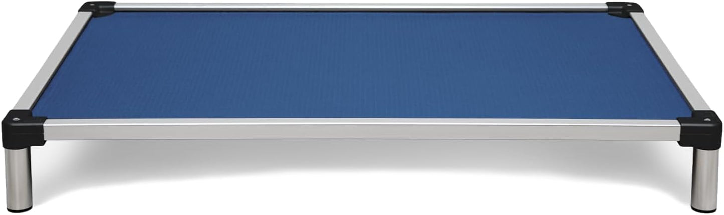 K9 Ballistics Chew Proof Elevated Cooling Dog Bed - Made for Aggressive Chewers, Virtually Indestructible, Ripstop Fabric with No Padding, Pre-Assembled - Small, Blue Quartz