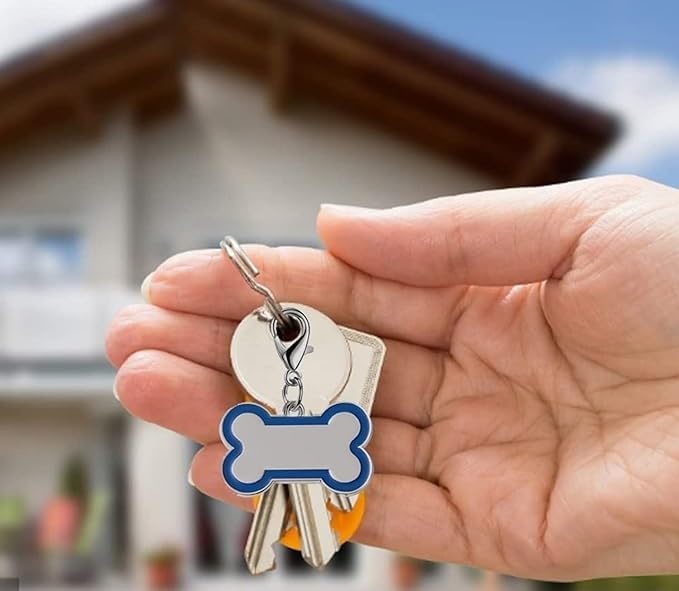 Personalized Dog ID Tags - Laser Engraved, Bone-Shaped, Large: Orange