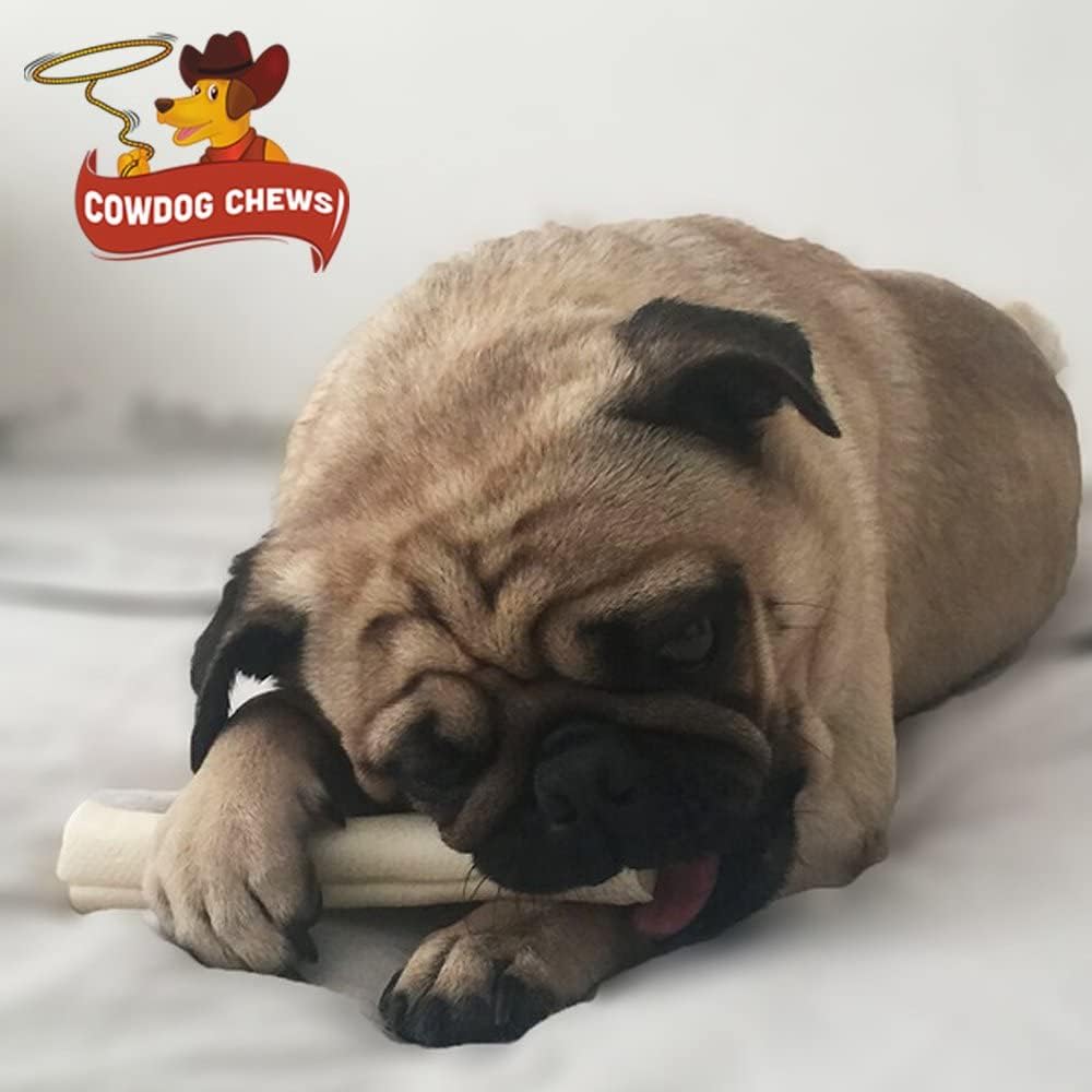 Cowdog Chews 5-6 Inches Rawhide Retriever Roll - Chewing Dog Treat, 100% Natural - Natural Grass Fed Livestock Sourced (18 Pack)