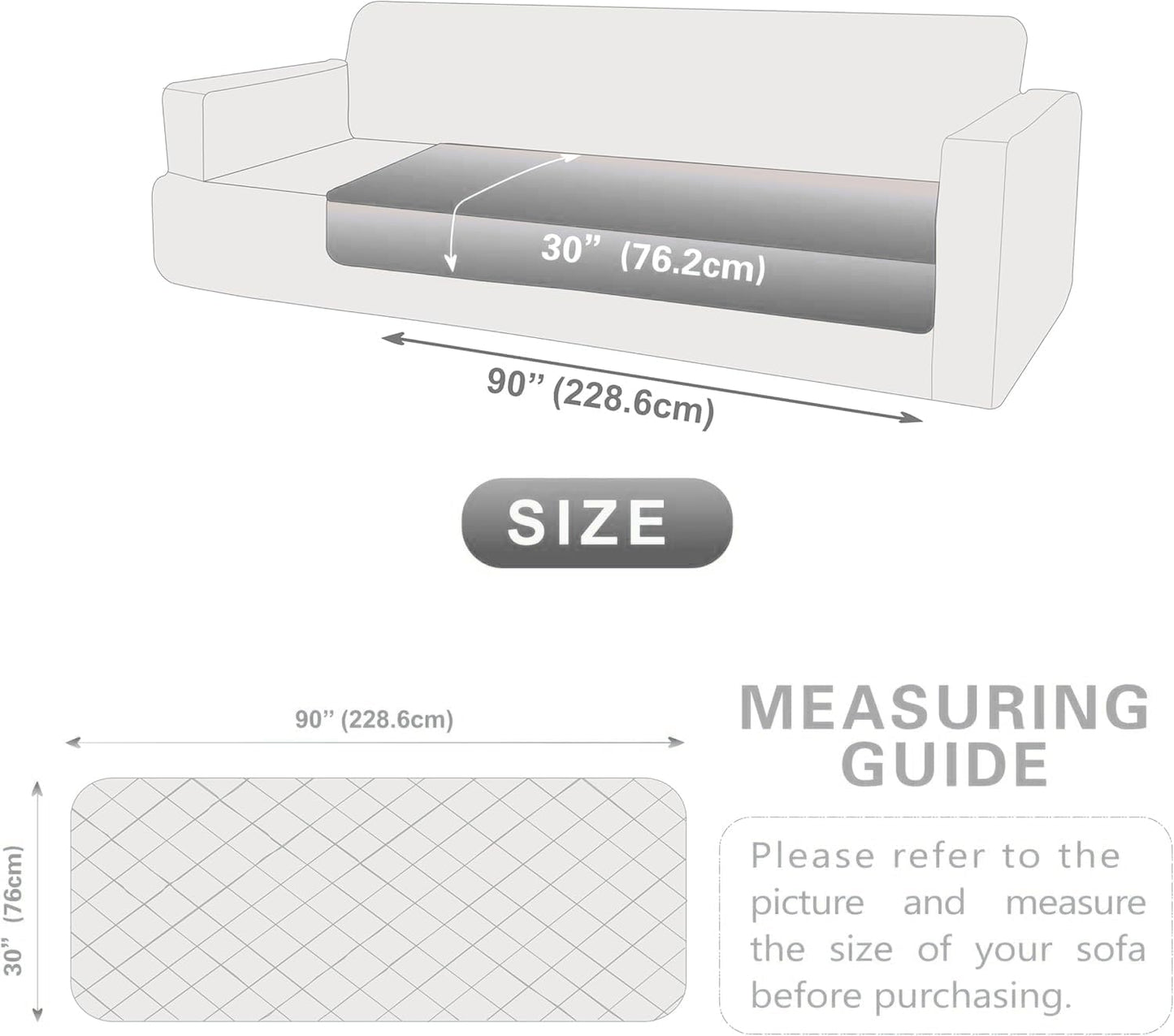 Dogs/Cats Bed Mats, Dog Pad Washable Removable Couch Cover with Anti-Slip Back, Plush Long Fur Mat, Perfect for Small, Medium and Large Dogs.(Dark Gray, 30"x90")