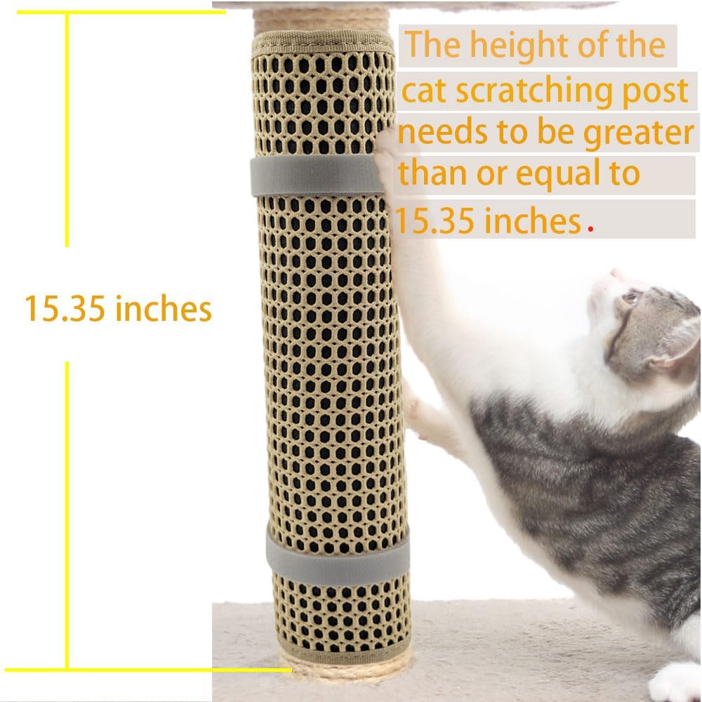 Cat Nail File Scratcher Wrapped Around a Cat Scratching Post, Cat Scratch Pad with 80 Aluminum Oxide Grit, Nail File for Cats Can Help to Trim Your Cat's Nails and Protect Scratch Post