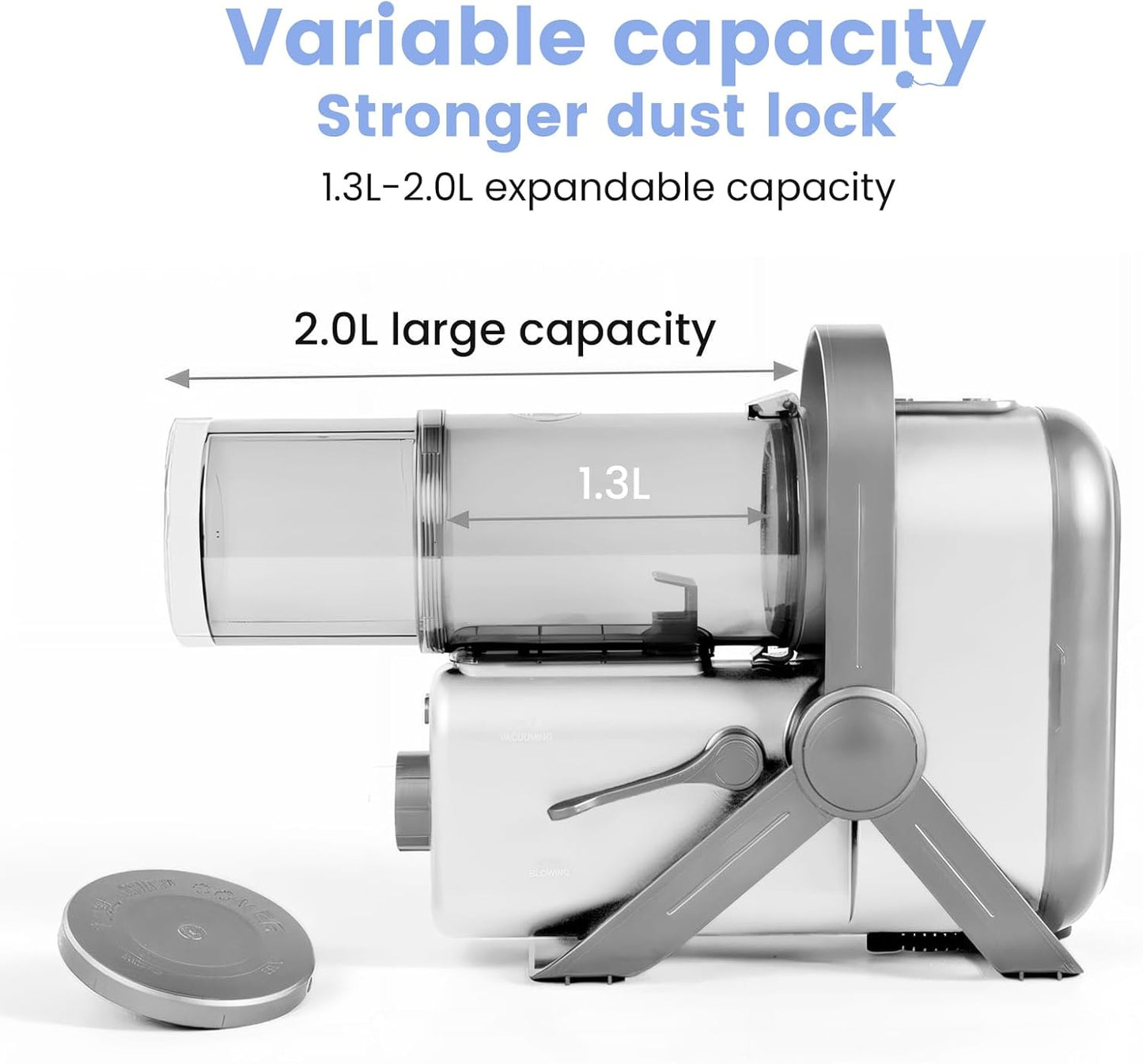 Dog Grooming Kit, Dog Grooming Vacuum, 13000Pa Upgrade Strong Pet Grooming Vacuum for Pets, Scalable Dust Cup, Low Noise, 10 Tools Shedding Grooming for Pet Hair (White)