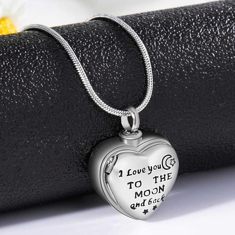 Farfume Personalized Pet Urn Necklace for Dog Cat Ashes Cremation Pet Memorial Customized Photo Text Engraving Pendant Keepsake Funeral Jewelry