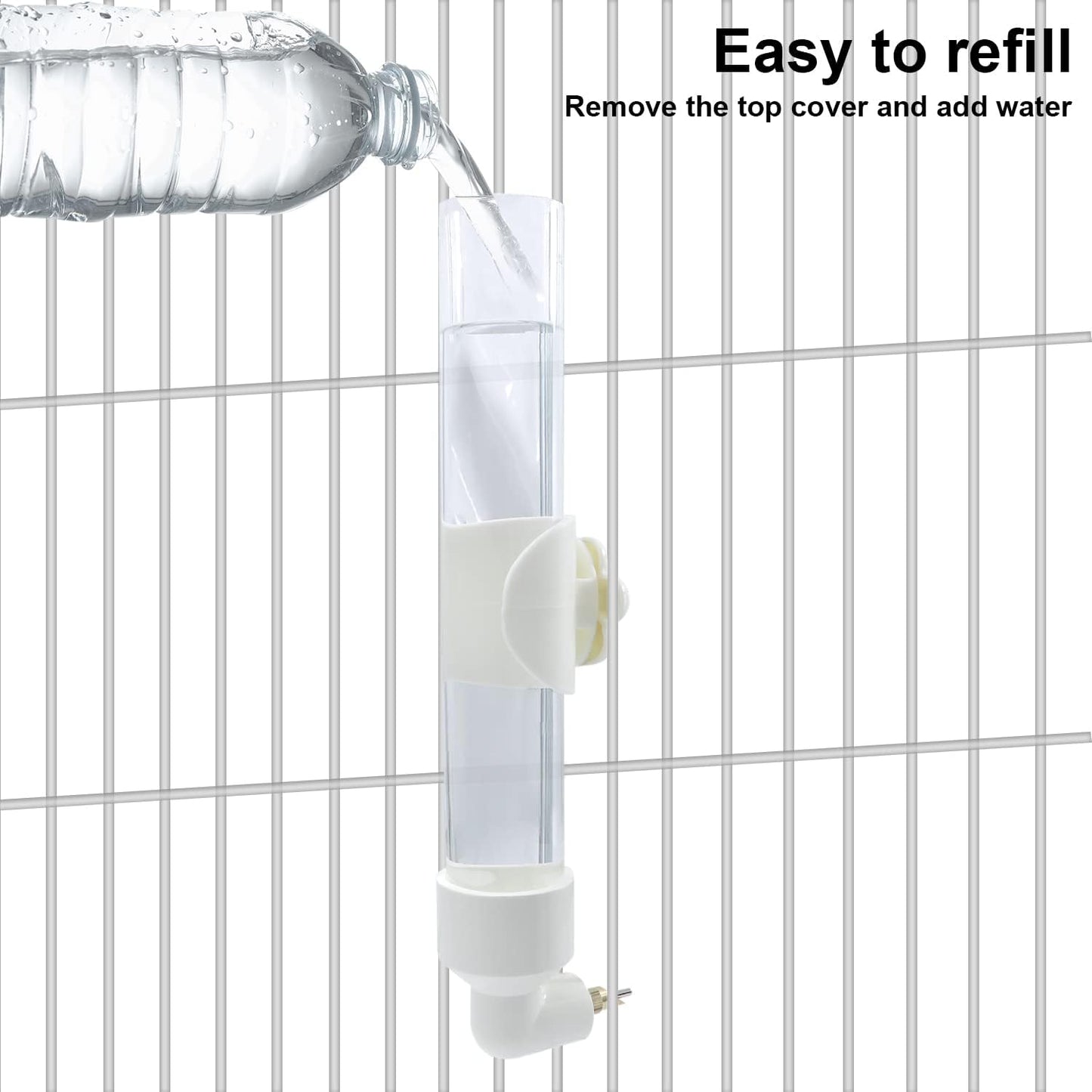 Bird Water Dispenser Parrot Waterer Automatic Bird Water Feeder for Medium Birds Parakeet Cockatiel Conure Caique (Medium)