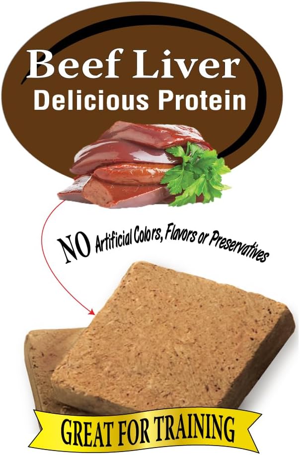 Chops Beef Liver Dog Treats, Freeze-Dried, Low Fat, High Energy & Nutrient Rich Food for Your Furry Friend, All Natural Ingredients - 396g