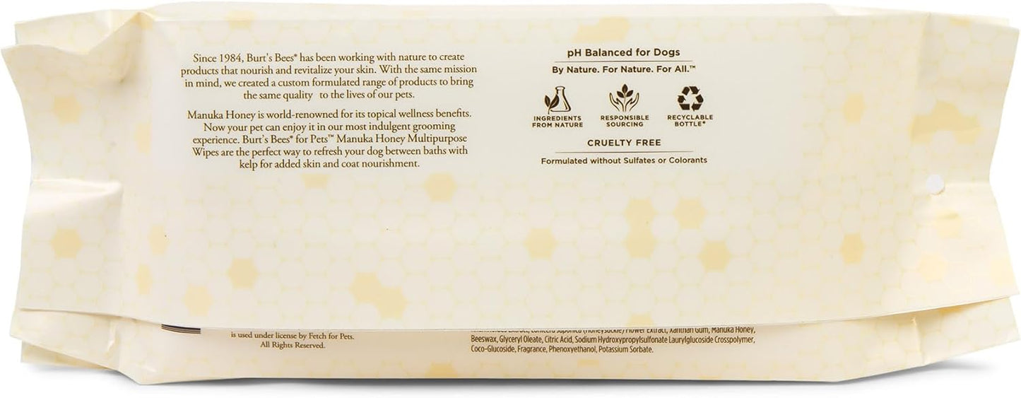 Burt’s Bees Manuka Honey Multipurpose Wipes with Kelp, 50 Count