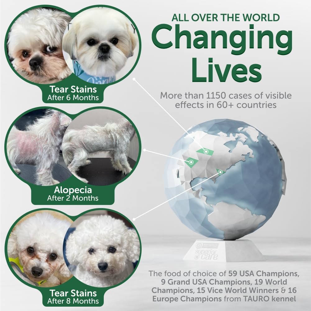 Nature's Protection Dry Puppy Food for Small & Large Breed - High Protein, Tear Stain Formula - Dog Kibble for Dogs with Light Fur (Superior Care - White Fish, 22 lb)