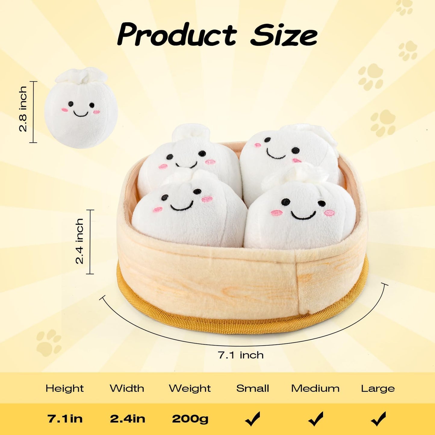 Dog Squeaky Toys, 5-Pack Interactive Dogs Toy, Stuffed Dog Chew Toys, Durable Plush Toy for Puppy, Small, Middle, Large Dogs