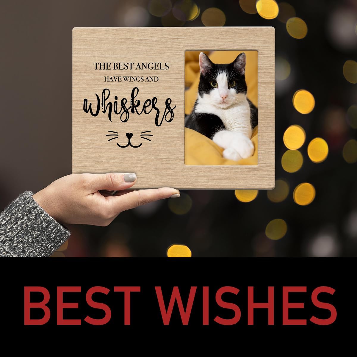 Pet Memorial Gifts for Cats, Cat Memorial Gifts for Loss Of Cat, Pet Loss Sympathy Gift Picture Frame, Pet Loss Gifts, Pet Remembrance Gift Cat Memorial Photo Frame for Desk Shelf Table Top Home Decor