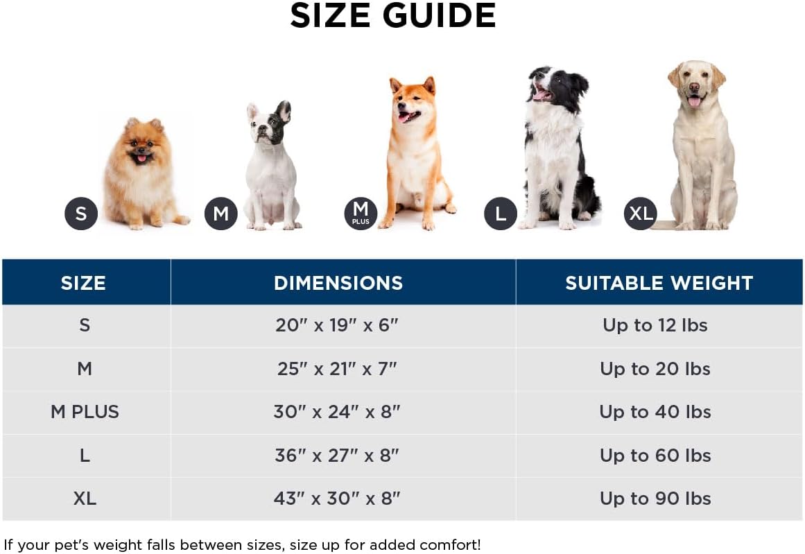 Bedsure Cute Dog Bed Medium Size Dog - Washable Furry Puppy Beds, Rectangle Orthopedic Corduroy Fleece Pet Beds with Removable Zipper Cover, 30x24x8inches, Cream