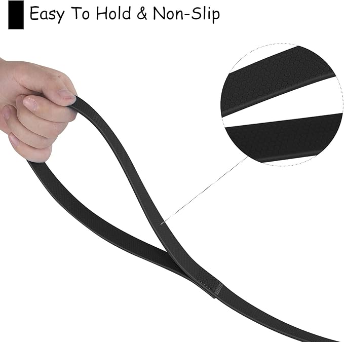 Wolfone 9m Black Heavy Duty Robust Training Dog Leash with Anti-Slip Handle,Waterproof Long Dog Leash for Outdoor Activities