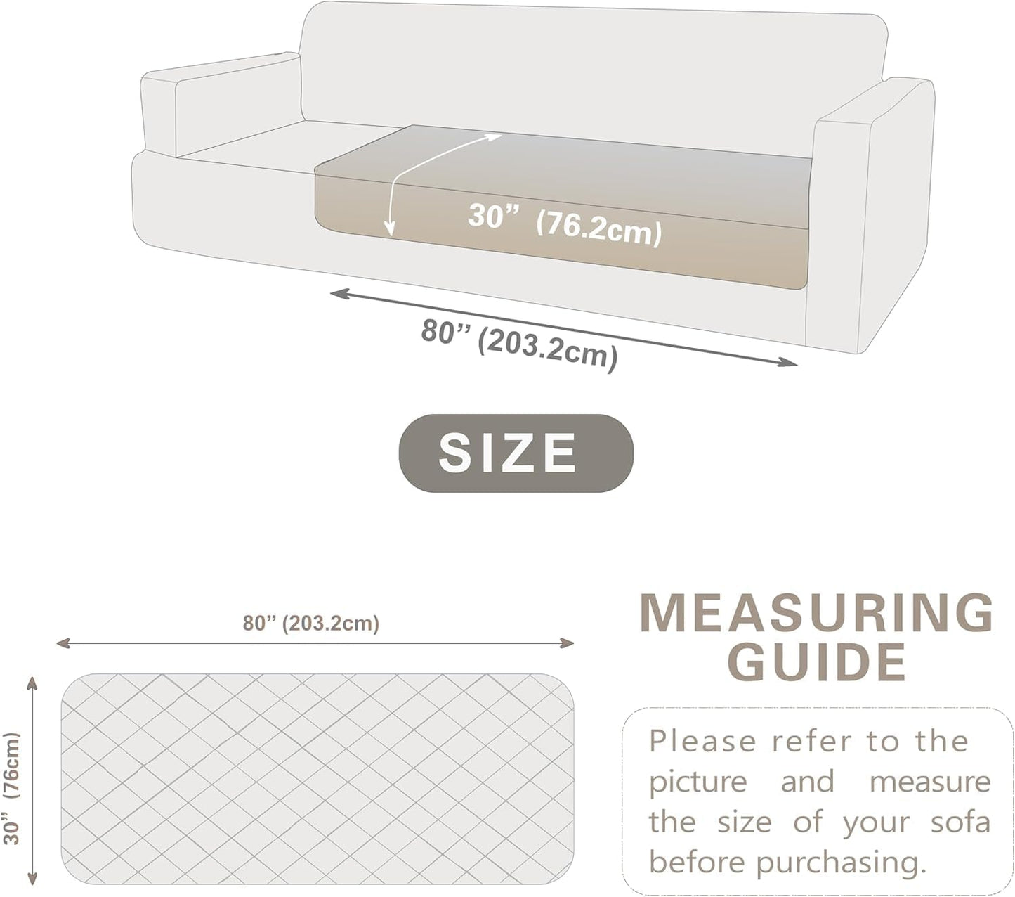 Dogs/Cats Bed Mats, Dog Pad Washable Removable Couch Cover with Anti-Slip Back, Plush Long Fur Mat, Perfect for Small, Medium and Large Dogs.(Beige, 30"x80")