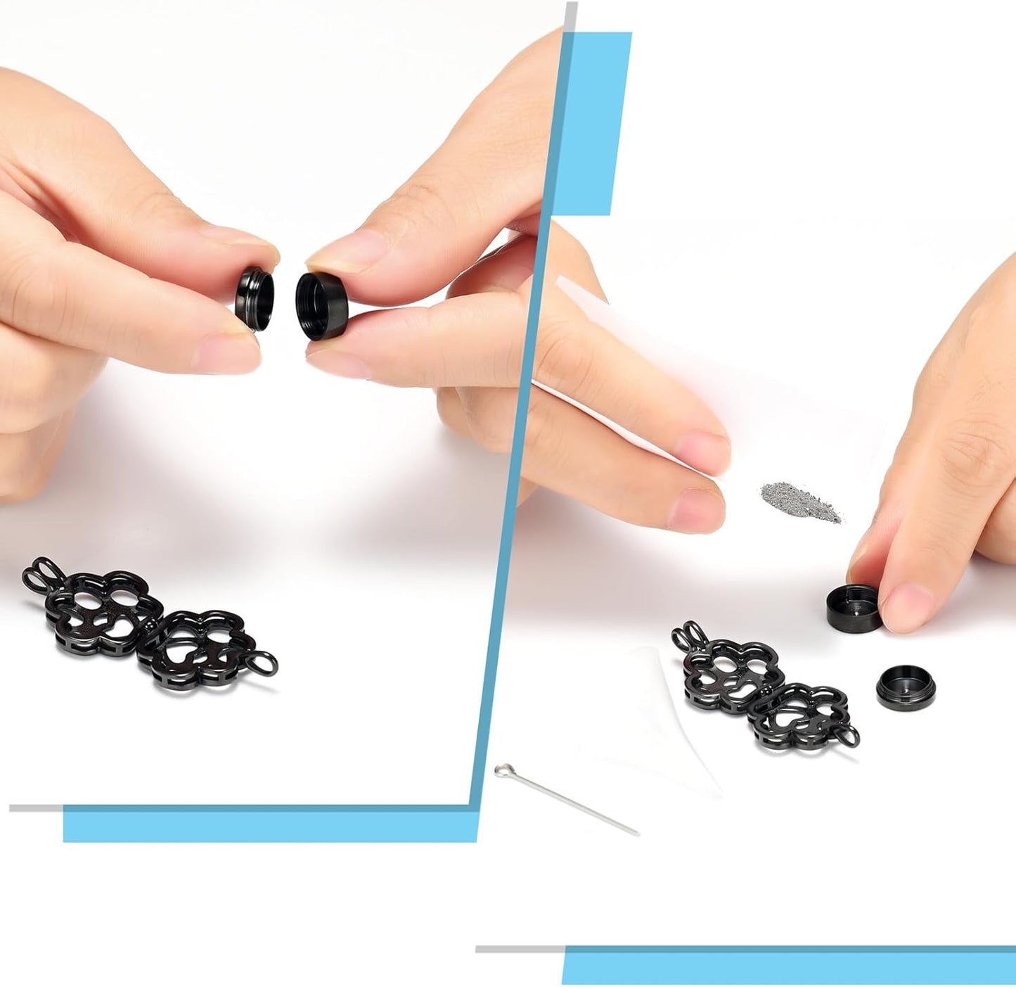 Oinsi Pet Cremation Jewelry For Ashes For Dog/Cat Paw Stainless Steel Memorial Locket Urn Necklace Inside Mini Case Keepsake Cremation Jewelry Women Men