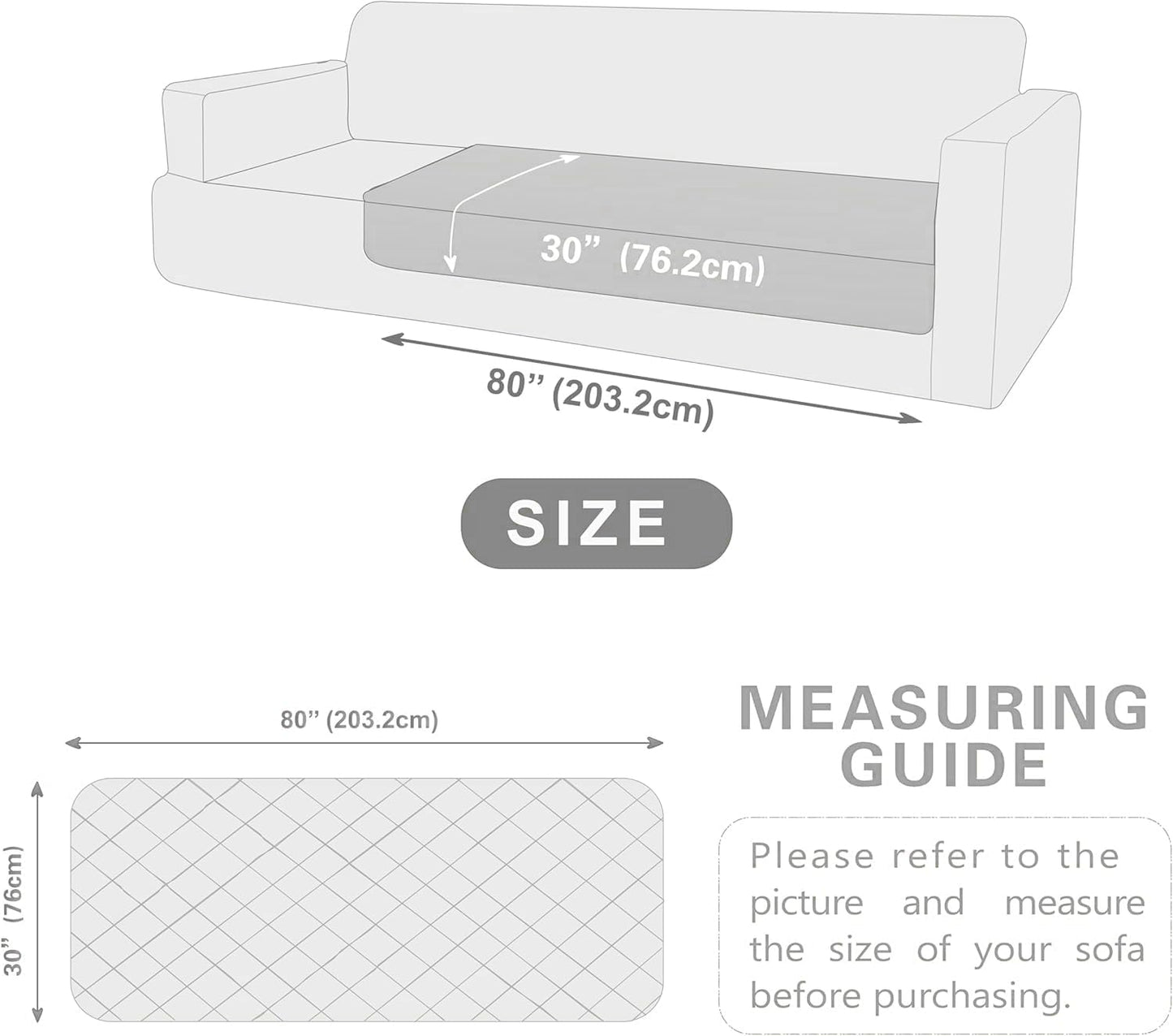 Dogs/Cats Bed Mats, Dog Pad Washable Removable Couch Cover with Anti-Slip Back, Plush Long Fur Mat, Perfect for Small, Medium and Large Dogs.(Light Gray, 30"x80")