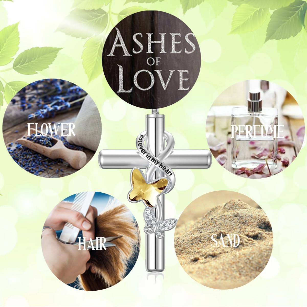 Cross Urn Necklace for Ashes 925 Sterling Silver Cremation Jewelry with Funnel Filler Kit Ashes Necklace for Human Women Girl Pets