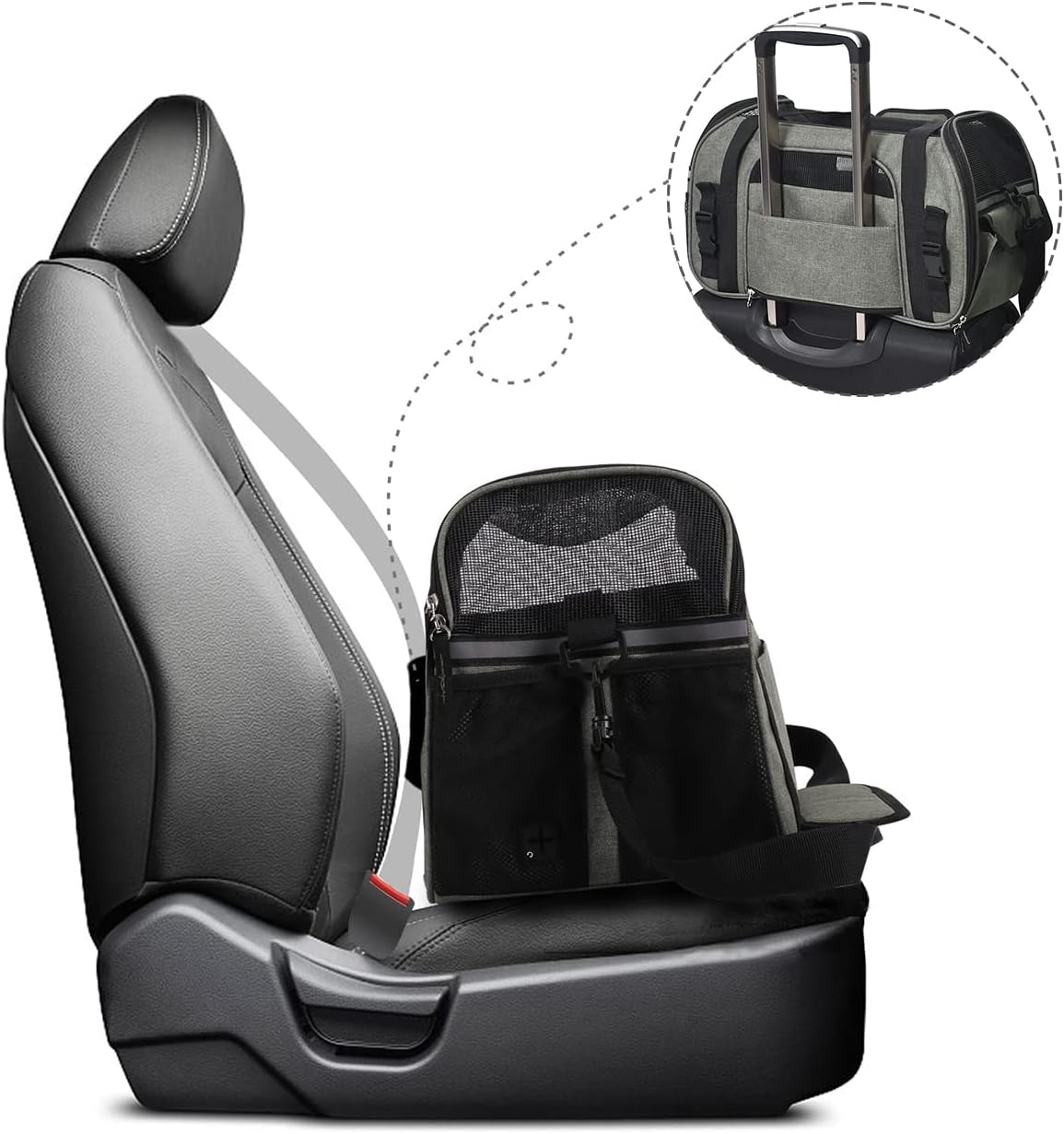 JESPET Soft-Sided Kennel Pet Carrier for Small Dogs, Cats, Puppy, Airline Approved Cat Carriers Dog Carrier Collapsible, Travel Handbag & Car Seat