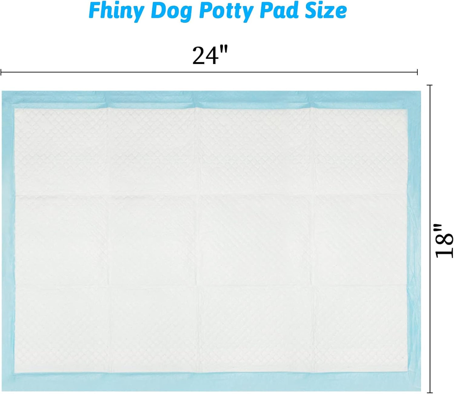Fhiny Rabbit Pee Pads, 18" x 24" 50 PCS Guinea Pig Disposable Cage Liner Leak-Proof Super Absorbent Potty Training Pad with Quick-Dry Surface for Bunny Cat Puppy or Other Small Animals