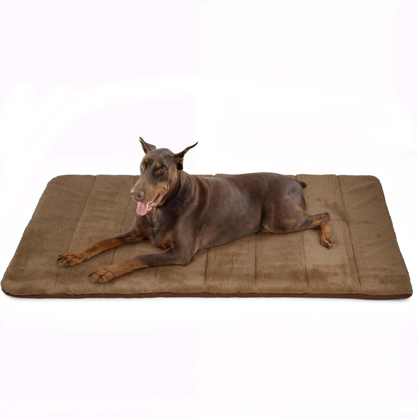 Dog Crate Pad for XX Large Dogs - Orthopedic Dog Bed with Memory Foam, Washable Soft Warm Pet Mat with Non-Slip Bottom, Khaki