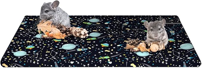 YKD Ferret Cage Liners for Ferret Nation & Critter Nation Cages, Waterproof Chinchilla Cage Accessories, Washable Bedding, for Ferrets, Chinchillas, Rats, Fancy Rat, Small Furry Pet (Bottom Pan Liner)