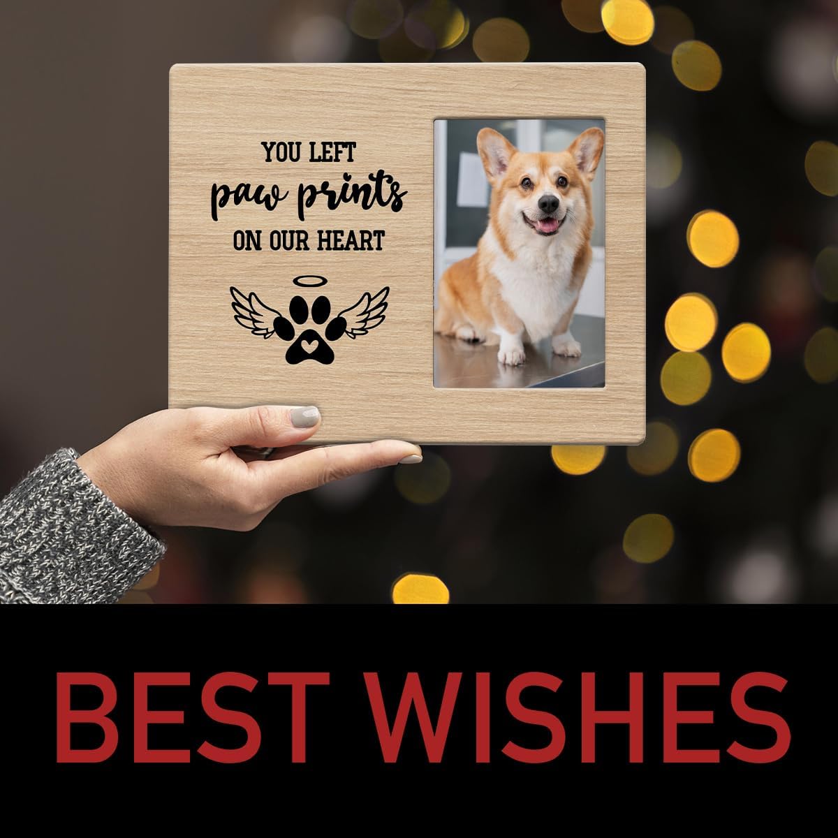 Pet Memorial Gifts for Dogs, Dog Memorial Gifts for Loss Of Cat, Pet Loss Sympathy Gift Picture Frame, Pet Loss Gifts, Pet Remembrance Gift Dog Cat Memorial Photo Frame for Desk Shelf Table Room Decor