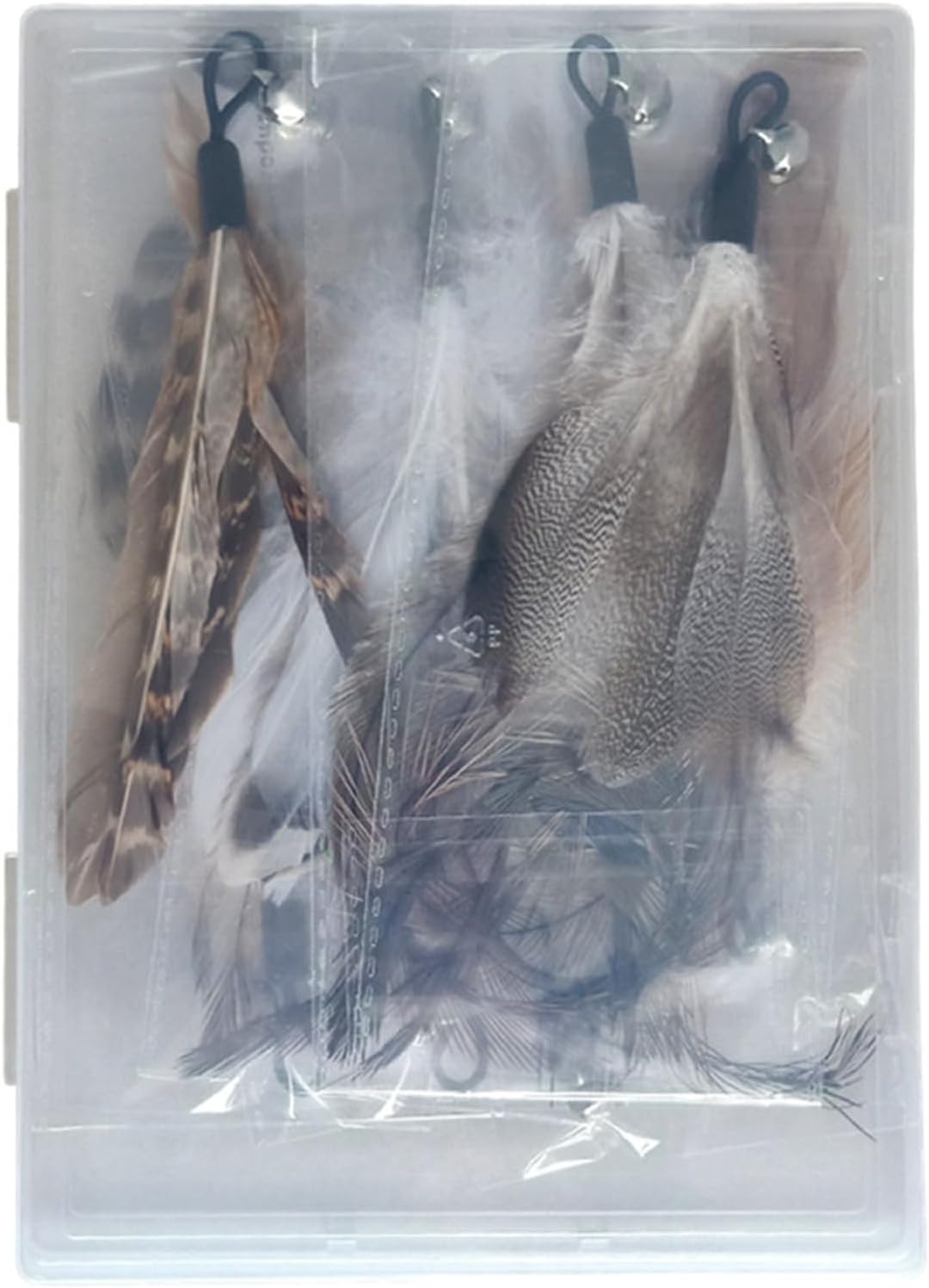 Natural unstained Feathers,8PCS Cat Feather Toys Replacement Wand Toy Refills, Cat Feathers Refill for Indoor Cats,Perfect Wand Attachments