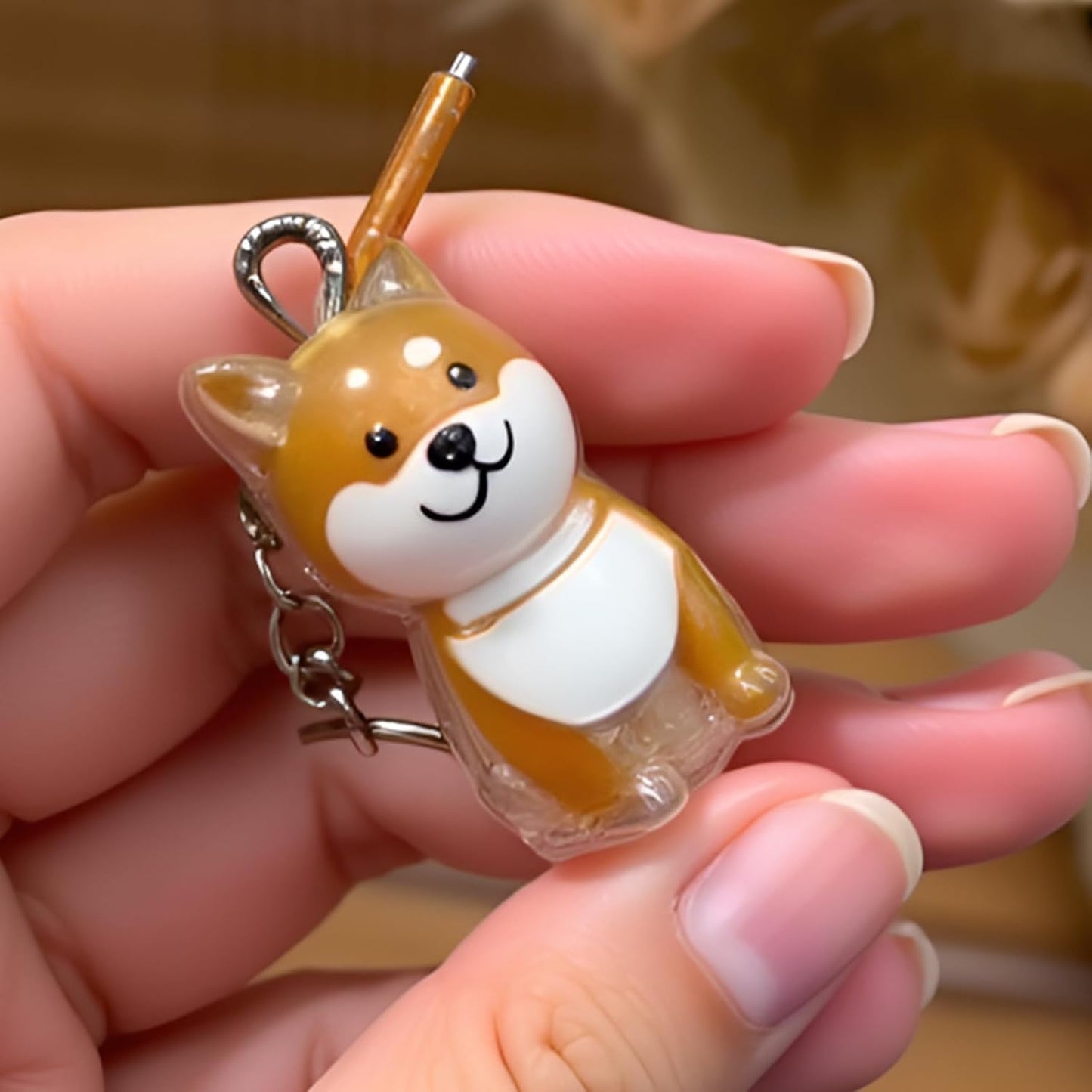 2 Pcs Dog Hair Keychain, Cute Dog Fur Keepsake Storage Bottle, Memorial Bottle Memory Jars for Pet Hair