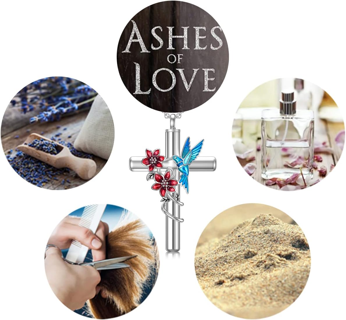 Cross Urn Necklace for Ashes 925 Sterling Silver Cremation Jewelry with Funnel Filler Kit Ashes Necklace for Human Women Girl Pets