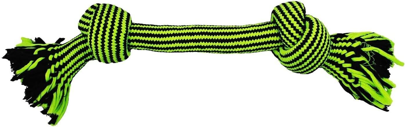 Jolly Pets Knot-N-Chew 2 Knot Green/Black Large/x Large