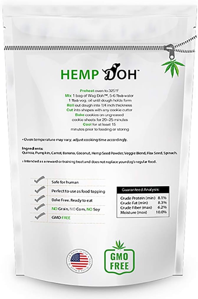 Hemp Doh 4oz - Hemp Seeds and Hemp Protein Cookie Doh for Dogs