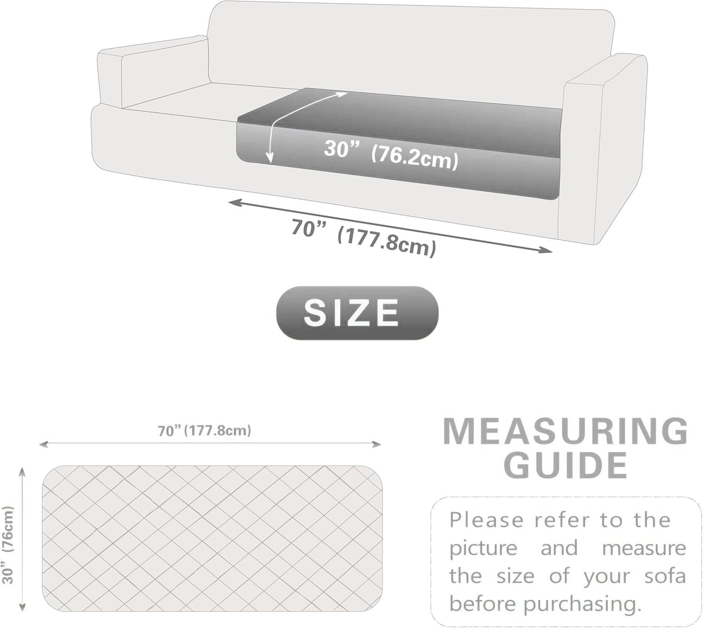 Dogs/Cats Bed Mats, Dog Pad Washable Removable Couch Cover with Anti-Slip Back, Plush Long Fur Mat, Perfect for Small, Medium and Large Dogs.(Dark Gray, 30"x70")