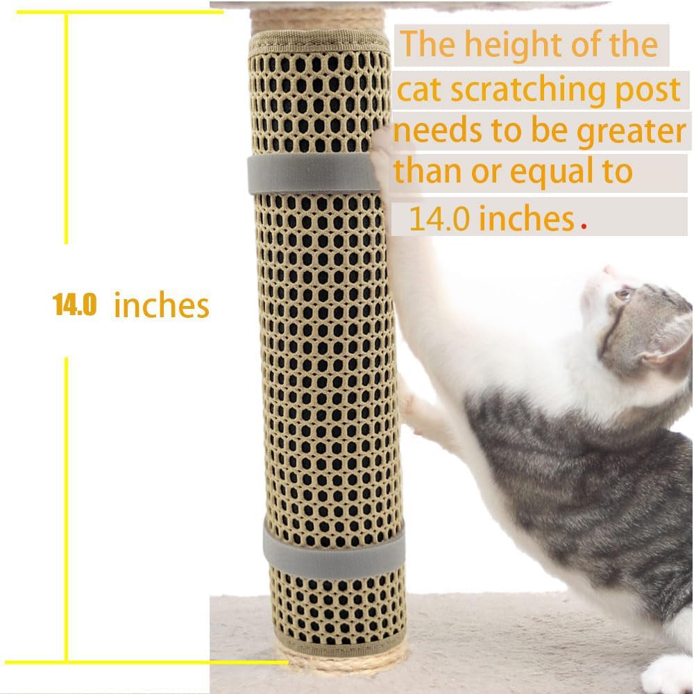 Cat Nail File Scratcher Wrapped Around a Scratching Post, Scratch Pad with 80 Aluminum Oxide Grit, Helps Trim Cat's Nails