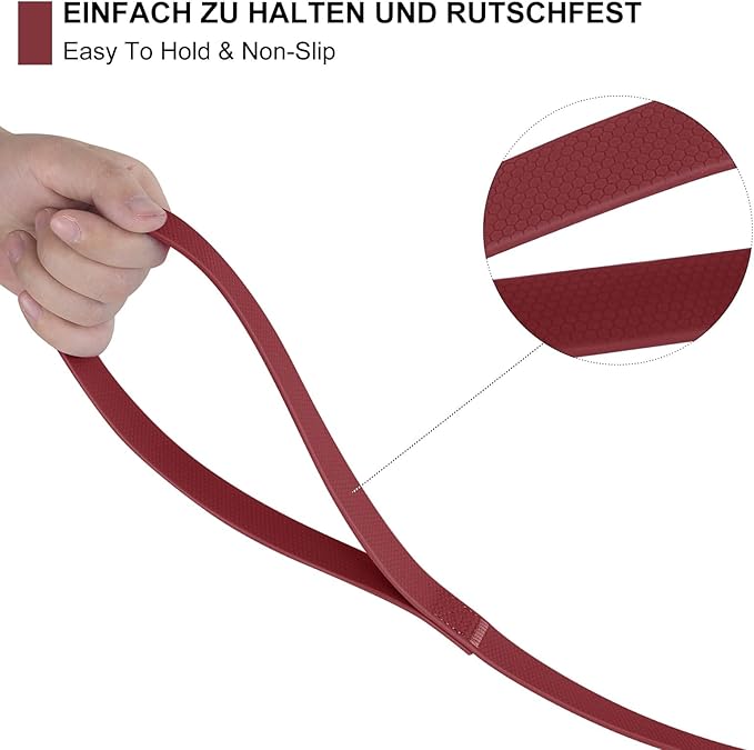 Wolfone 15m Dark Red Heavy Duty Robust Training Dog Leash with Anti-Slip Handle,Waterproof Long Dog Leash for Outdoor Activities