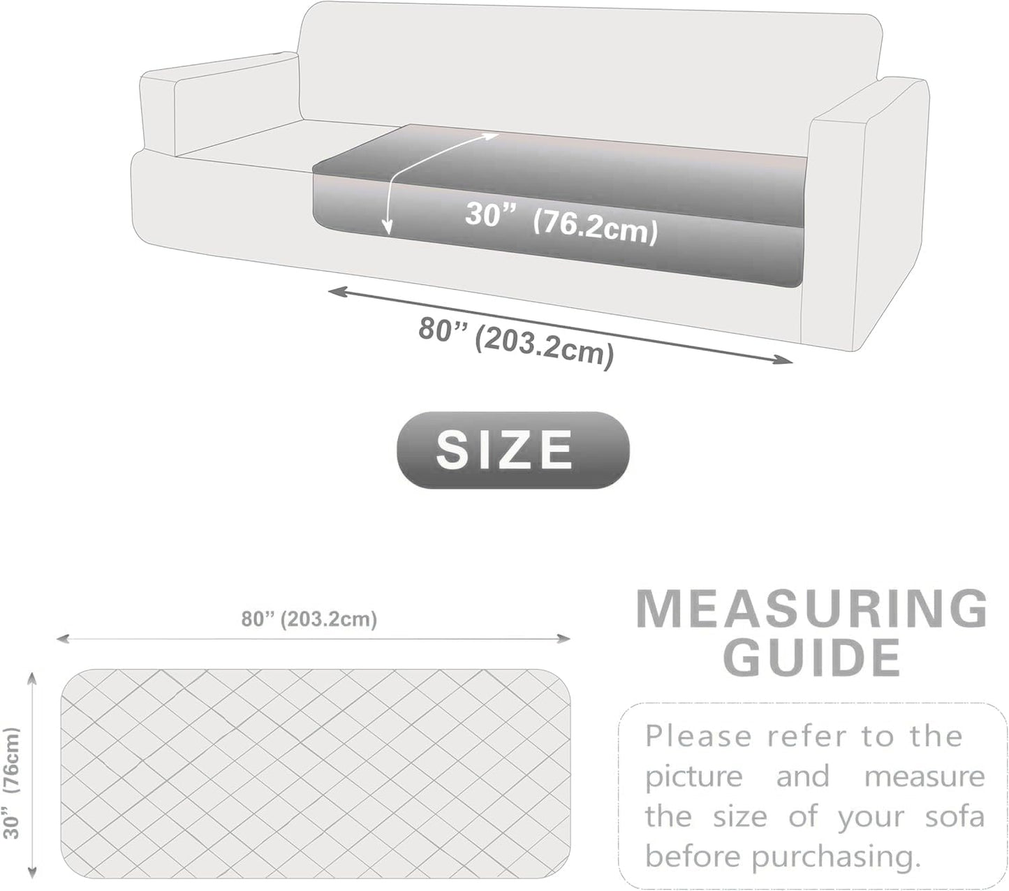 Dogs/Cats Bed Mats, Dog Pad Washable Removable Couch Cover with Anti-Slip Back, Plush Long Fur Mat, Perfect for Small, Medium and Large Dogs.(Dark Gray, 30"x80")