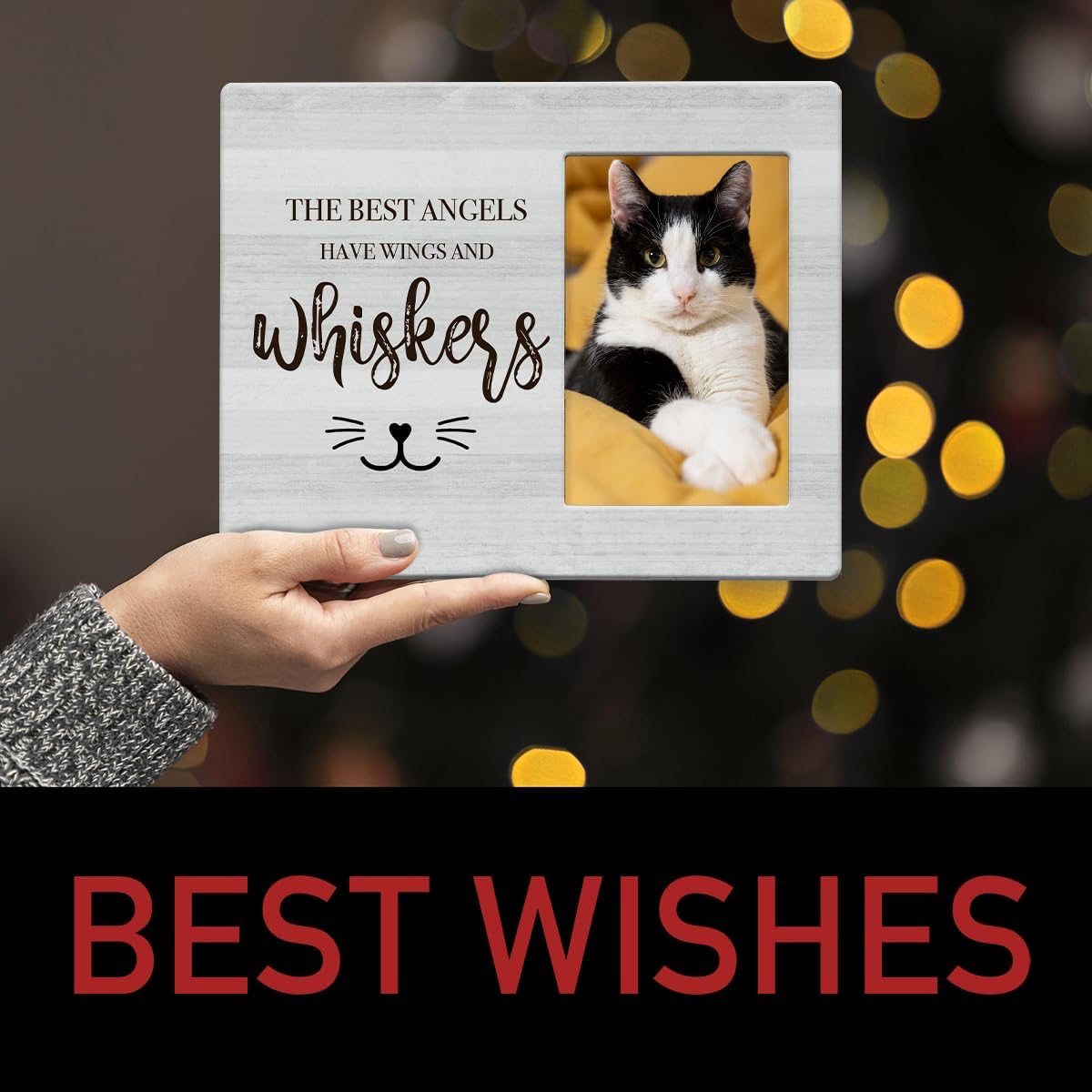 IAXIC Sympathy Memorial Photo Frame - Cat Loss Gifts to Honor & Remember, Grief Gifts for Women, Wall & Tabletop Decorations