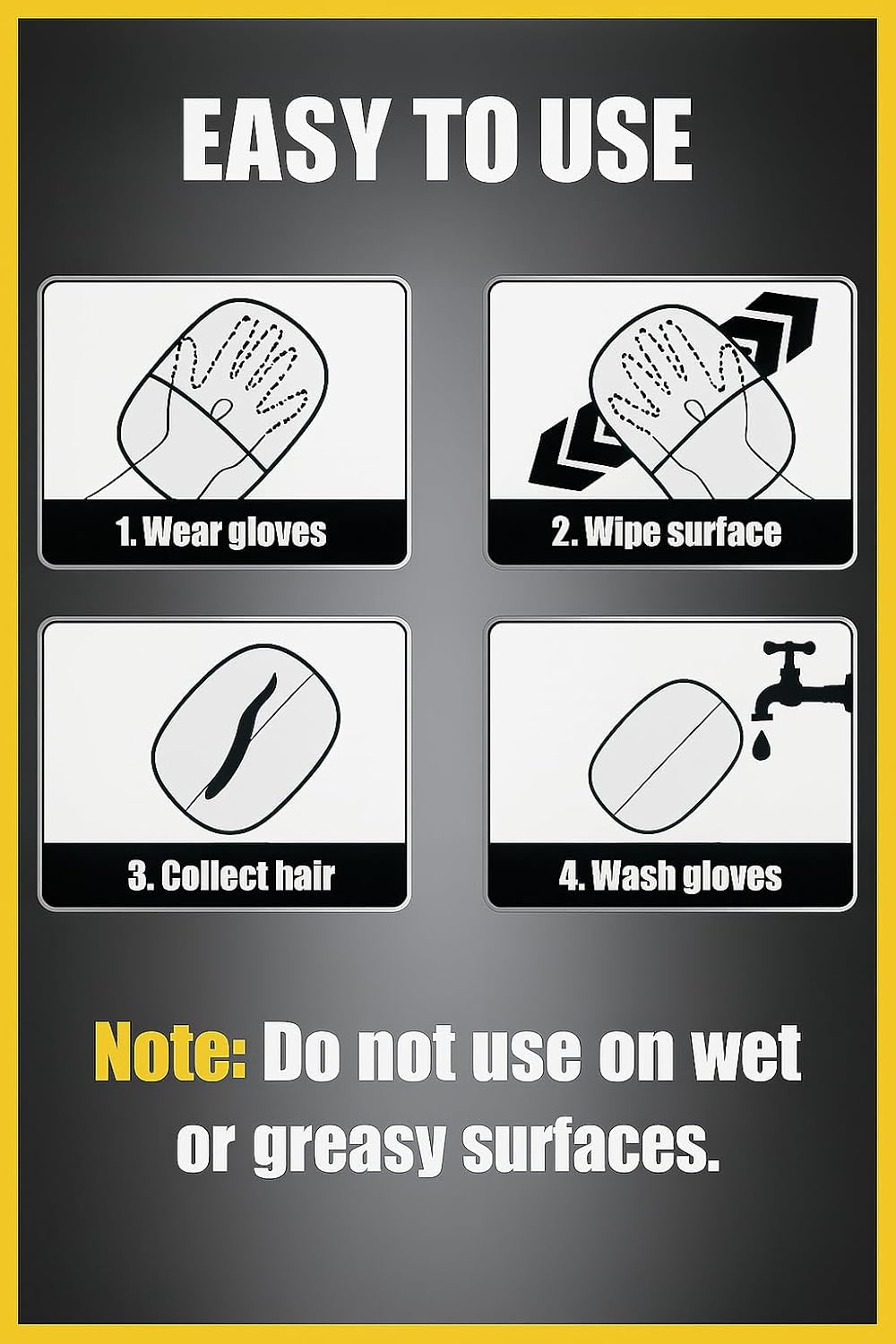 Electrostatic Pet Hair Removal Glove and Grooming Gloves | Ultimate Pet Hair Remover for Cats and Dogs | Perfect for Grooming | Furniture Cleaning