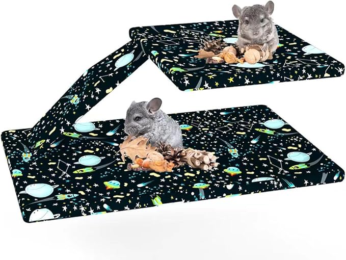 YKD Ferret Cage Liners for Ferret Nation & Critter Nation Cages, Waterproof Chinchilla Cage Accessories, Washable Bedding, for Ferrets, Chinchillas, Rats, Fancy Rat, Small Furry Pet (Single Unit Set)