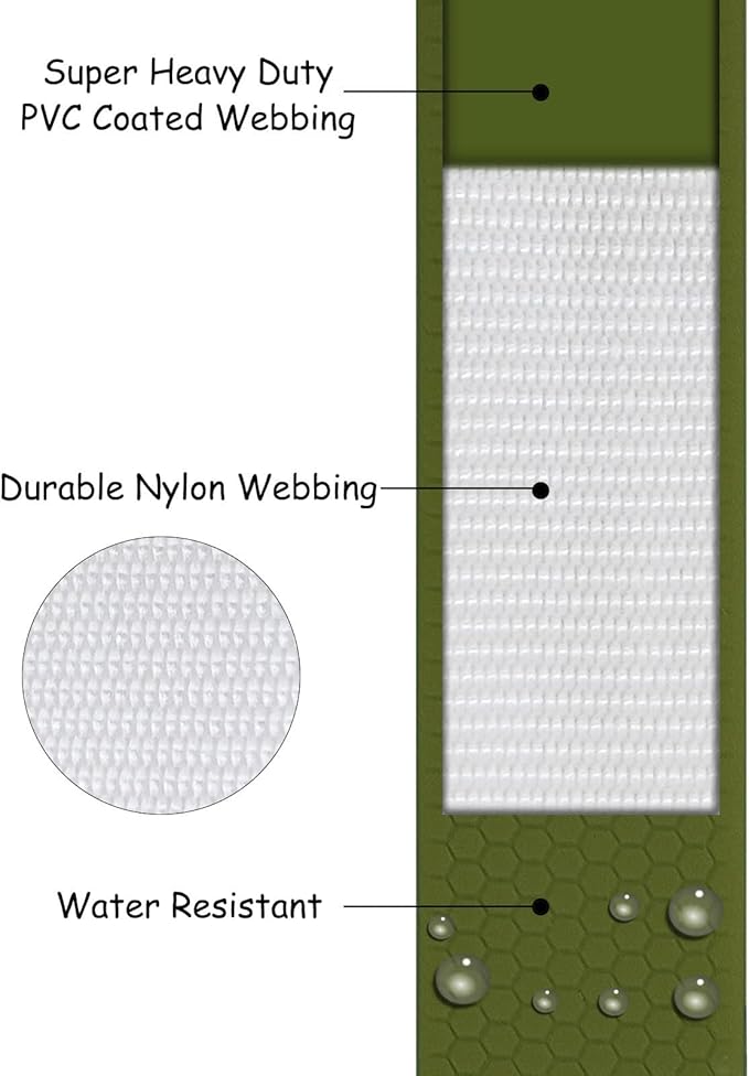 Wolfone 3m Dark Green Heavy Duty Robust Training Dog Leash with Anti-Slip Handle,Waterproof Long Dog Leash for Outdoor Activities