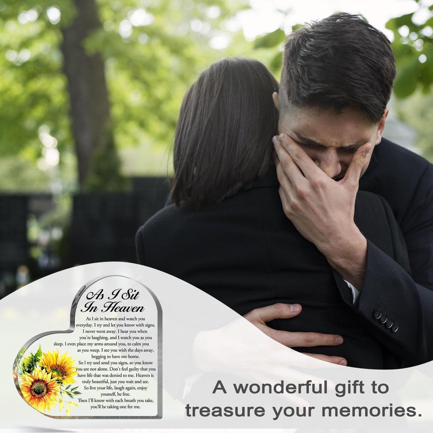 Sympathy Gifts, Bereavement Gift Condolences Gift Acrylic Heart Memorial Gift Sympathy Table Decorations Loss of for Loved One of for Table Centerpieces Remembrance