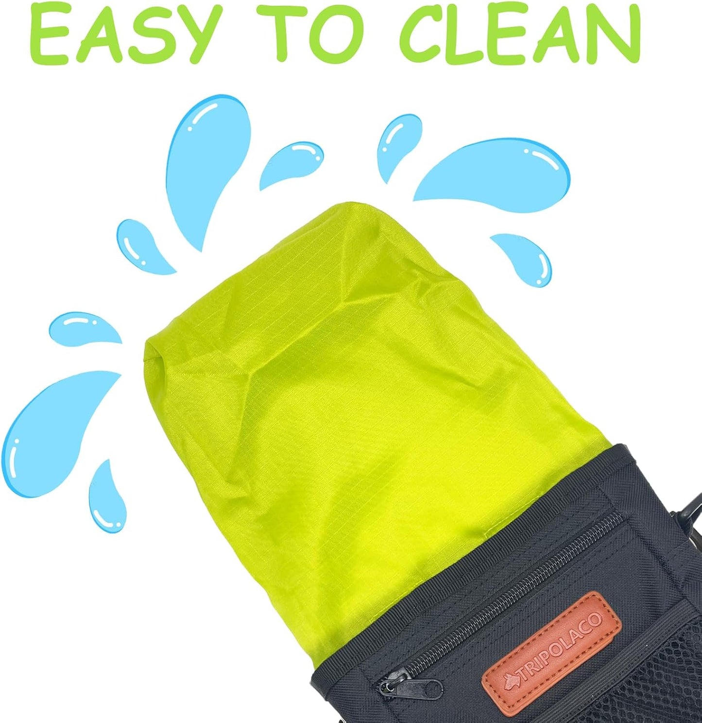 Dog Treat Pouch, Large Treat Pouches for Pet Training with Multiple Pockets, Built-in Poop Bag Dispenser & Phone Holder, 3 Wear Styles, Ideal Dog Treat Bag for Training & Walks, Black