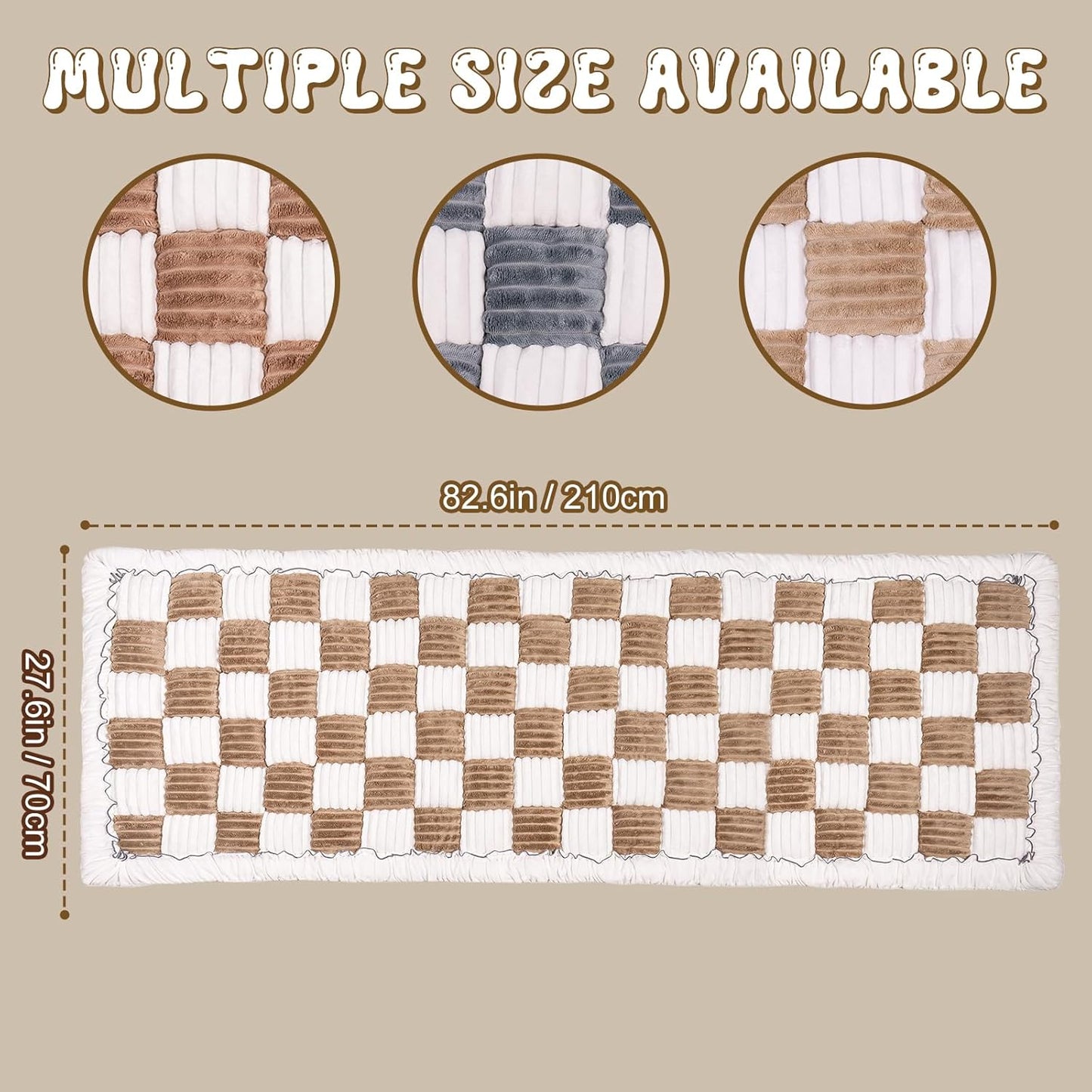 Dog Couch Cover Protector, Dog Bed Mat for Couch Washable Pet Bed Cover, Large Dog Blanket Pet Friendly Sofa Cover, Light Coffee, 27 * 82 ''