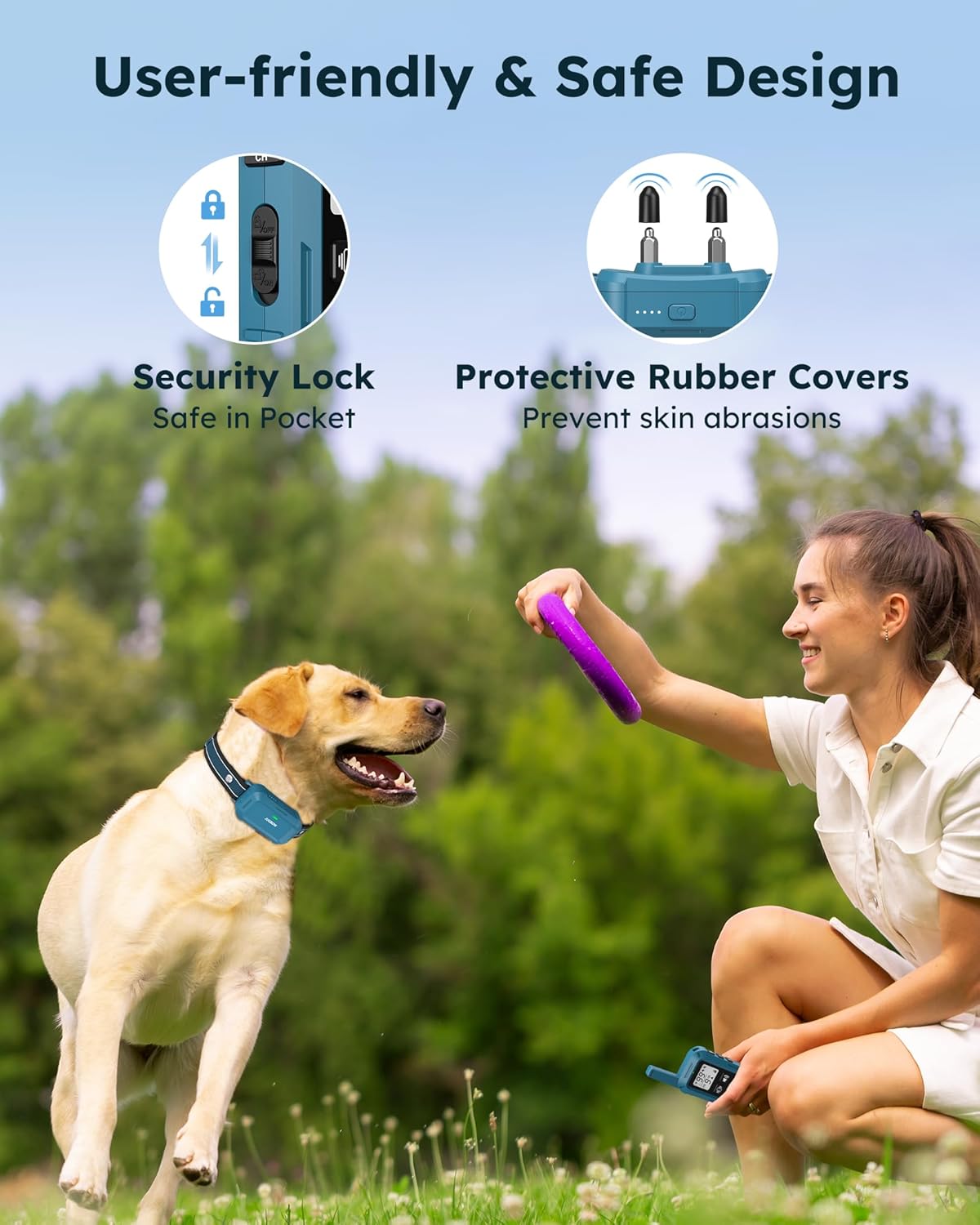 Jugbow Dog Shock Collar 2 Dogs - 4200FT Dog Training Collars with Remote, IPX8 Waterproof E-Collar for Dogs Training Rechargeable e-Collars for Large Medium Small Dogs (10-120lbs)