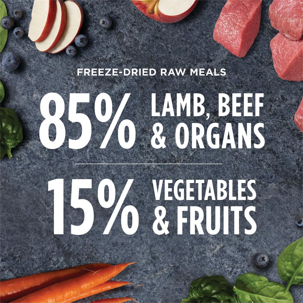 Instinct Freeze Dried Raw Meals, Natural Dry Dog Food, Grain Free - Grass Fed Lamb, 3 oz. Bag