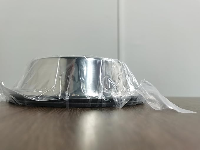 YUDANSI 2 Stainless Steel Dog Bowls, Puppy Cat Feeding Bowls, Shallow Cat Dish with Rubber Base, Mini and Small Pet Feeder Food Water Plate (XS-6oz)