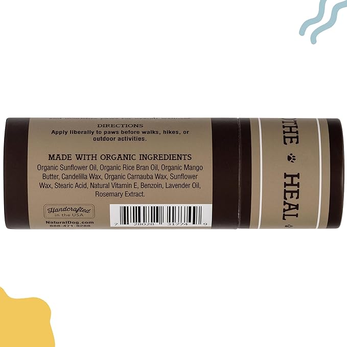 Natural Dog Company PawTection Balm 2 oz Stick – Dog Paw Protection Wax with Shea Butter & Calendula – Shields Paws from Snow, Ice, Salt, Hot Pavement & Rough Terrain – Lick-Safe, Vegan