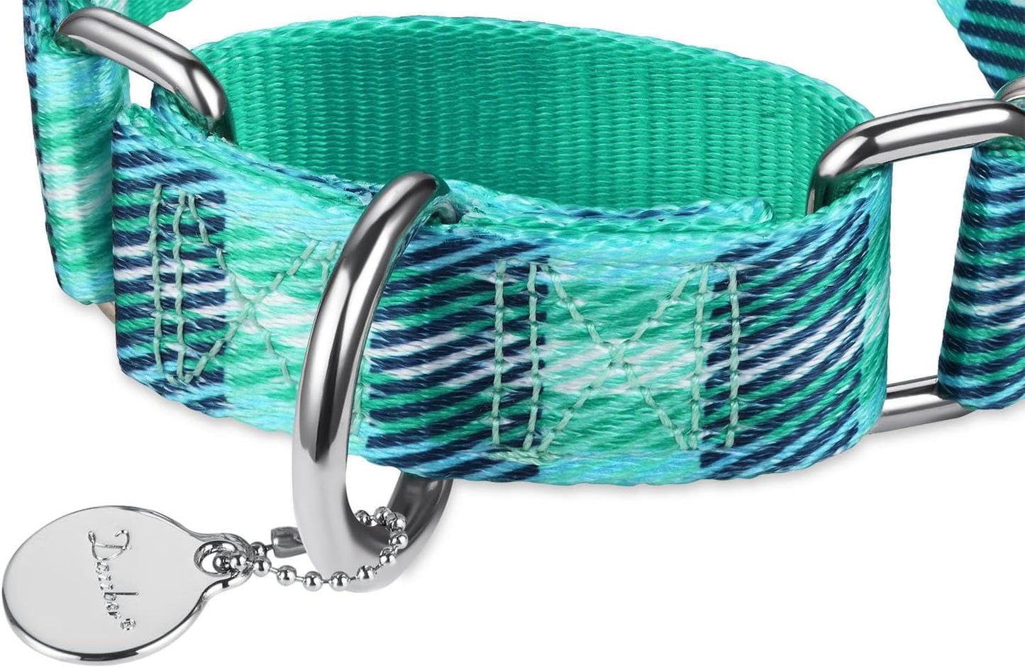 Martingale Collar Dog Collar No Pull Pet Collar Heavy Duty Dog Martingale Collars Silky Soft with Unique Geometric Pattern for Medium and Large Dogs, (Small, 5/8 Inch Wide, Twill Pattern)