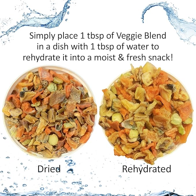 Exotic Nutrition Veggie Blend - Healthy Natural Mixed Dried Vegetable Treat - Sweet Potatoes, Carrots, Peas - for Degus, Chinchillas, Sugar Gliders, Hedgehogs, Guinea Pigs & Small Pets… (3 Pound)