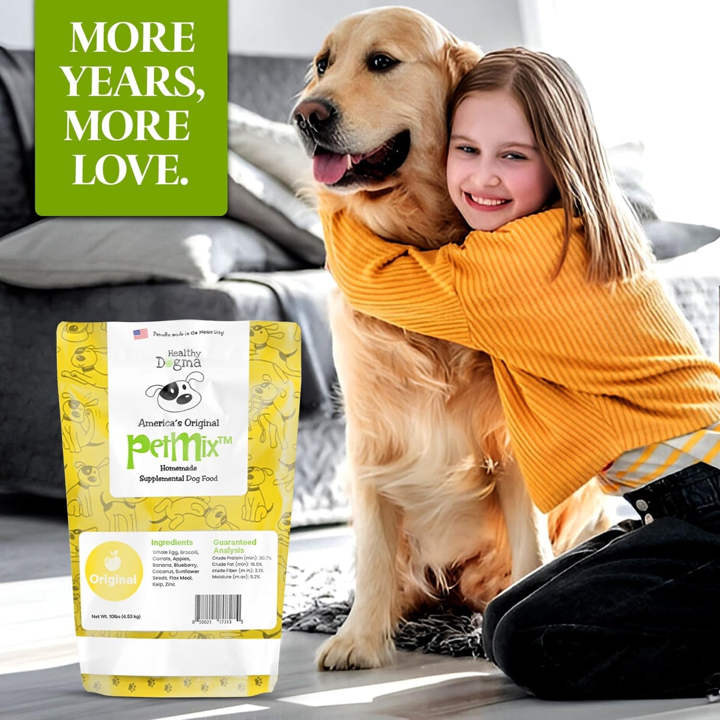 Healthy Dogma - Original PetMix - Grain-Free Human-Grade Food for Small and Large Breeds - for Dogs with Allergies (10 lbs)